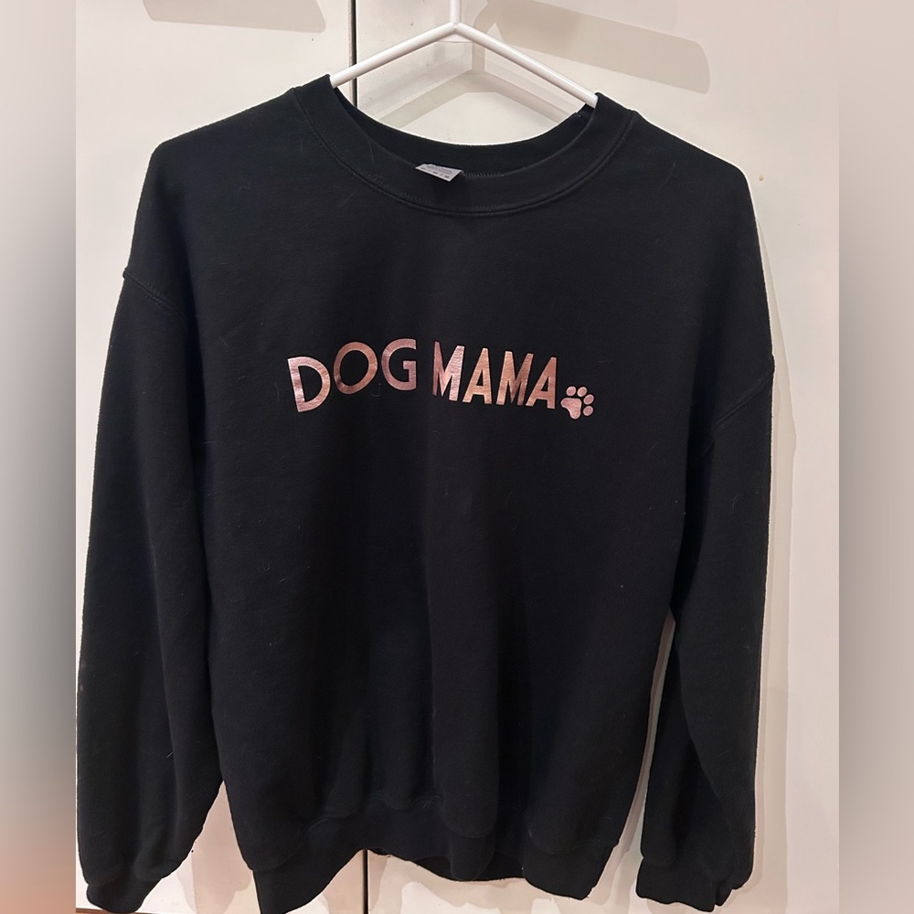 Black “Dog Mama” 🐾 Sweatshirt Crewneck